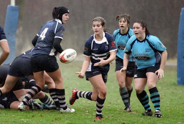 At the maul: The Burnaby Lake Rugby Club women's team picked up their third championship title this season, winning the premier women's Tier 1 Cup final by a 6-0 score over the Bayside Sharks at Burnaby Lake Sports Complex-East last Saturday.
