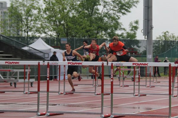 High hurdles: New Westminster junior Bogdan Pavel placed third in the boys' 110-metre hurdles in a fast time of 15:59 at the B.C. high school track and field championships.