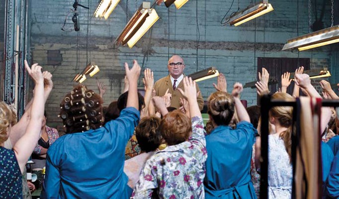 Rallying for the cause: Bob Hoskins appears as the union rep who helps female workers at the Ford plant in Made in Dagenham.