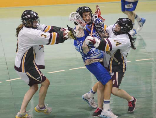 B.C. midget girls ran a perfect record into the championship final against Team Ontario at the Canadian national girls' lacrosse championships at Queen's Park Arena in New Westminster on Thursday.