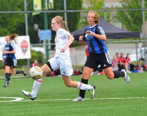Mountain low: Mountain FC fell 3-2 to Coquitlam Metro-Ford in the under-15 girls' semifinal in High Performance Premier Cup semifinals at Burnaby Lake-West on Sunday. Both girls' and boys' finals are this weekend at Minoru Park in Richmond.