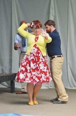 Tempting: Actors take the stage at the family-friendly production of The Tempest held recently in Queen's Park.