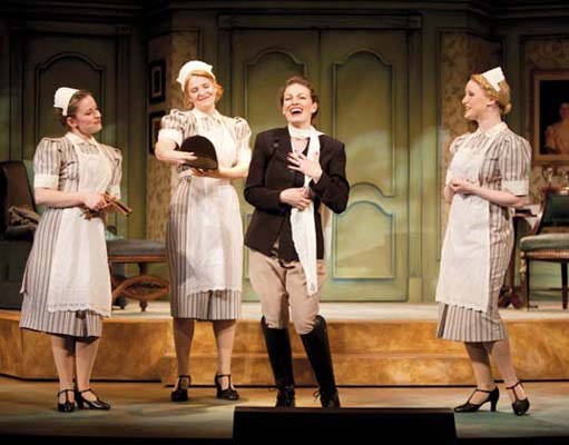 Ridin' high: Melissa Young, Seana-Lee Wood, Jennifer Lines and Kayla Dunbar in the Arts Club Theatre production of Cole Porter's High Society.