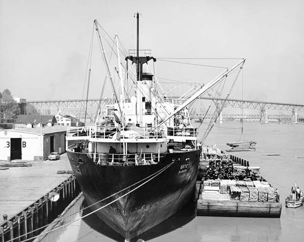 New Westminster docks in early 1950s.