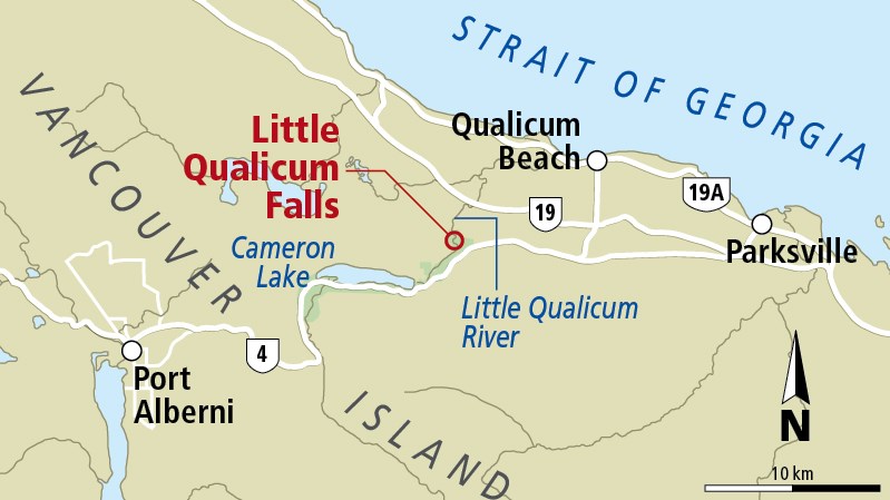 Little Qualicum Falls map