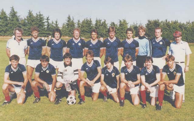 Faces from the Nations Cup through the years include Ireland (1987), George 'Belfast Boy' Best, Ally McCoist, Colin Miller, 1980s UK pop band Depeche Mode and the famous Scotland team of 1985; back row (left to right), Ian Hendry, manager, Graeme Slee (CSL), Arnie Meers (CSL), Jim Gabriel (ex-Dundee, Everton, Seattle Sounders, NASL), Dave Porter, John Connor (Canadian Olympic team), Dave Harkison, Randy Wallace, Joe McQuade and Joe Bell, coach. Front row (left to right), Jim Easton (NASL and CSL), Tommy McQuade, Jeff Slark, Lindsay Henderson (CSL), Willie McNeely, Al McGrath, Brian Dominick and Paul Scholfield.