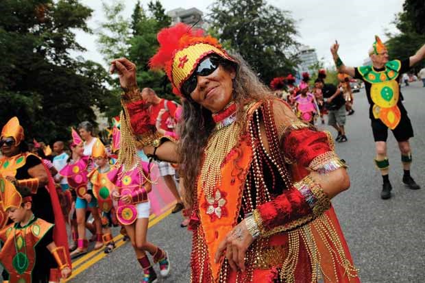 Colourful costumes were in abundance during the parade.