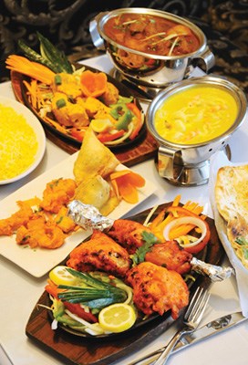 Maurya Bistro offers a menu brimming with fare from northern India, including a dense and silky palak paneer and rich lamb shahi korma.