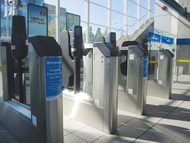 fare gates at Lansdowne station