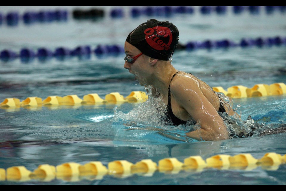 West Vancouver’s Emily Overholt shows her skill during a recent competition. The 15-year-old is on a major roll this summer, picking up a senior national title as well as four medals at the Canada Summer Games. This week she’s in Dubai for the FINA World Juniors.