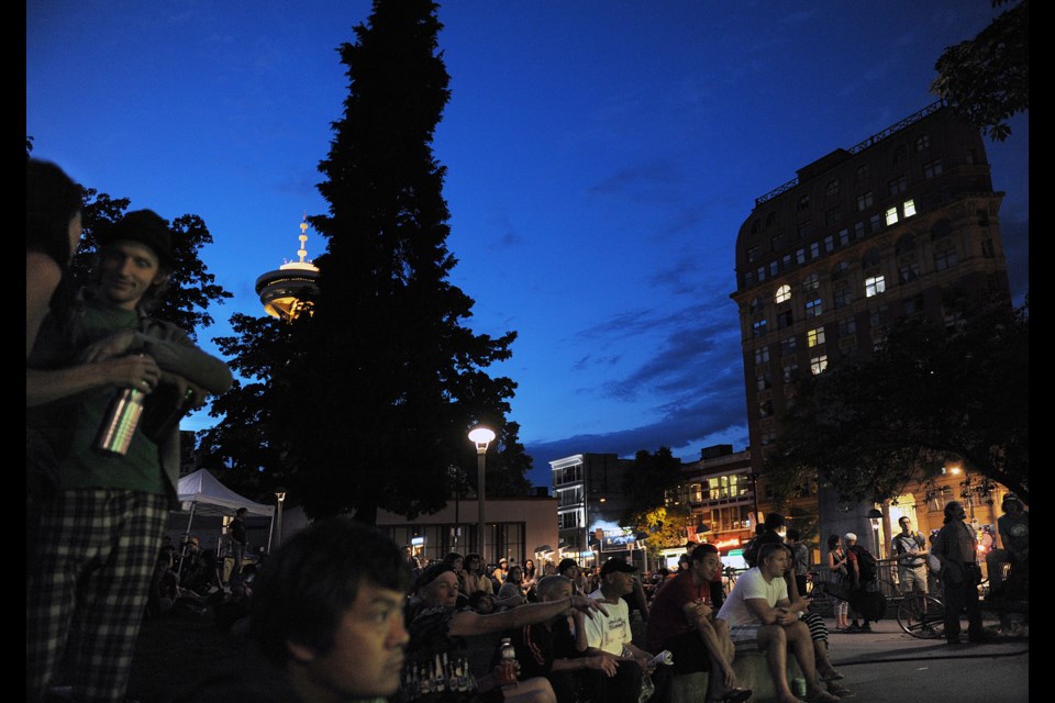 Familiar Vancouver landmarks came to life as late summer’s dusky sky provided a great backdrop during Sunday’s Victory Square Block Party