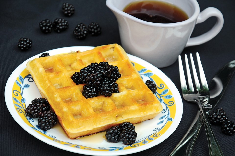 Blackberry waffles