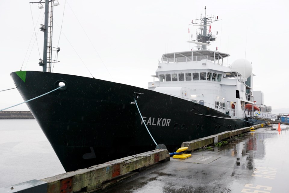 Falkor, a 272-foot research vessel owned by the Schmidt Ocean Institute, will be in the Salish Sea for the next few weeks, conducting research on low-oxygen waters.