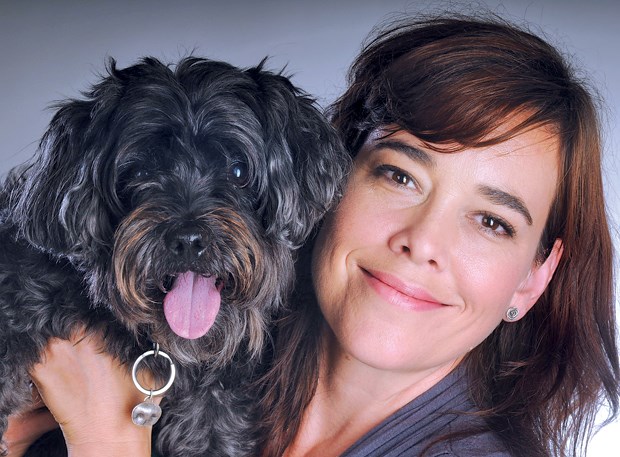 Joanne Hart, of Luxe Design, creates custom designs for dog lovers. She sells a kit that allows pet owners to take an impression of their dog's nose, which she then makes into keepsake items like the keychain attached to Yorkie-poo Wilson's collar.