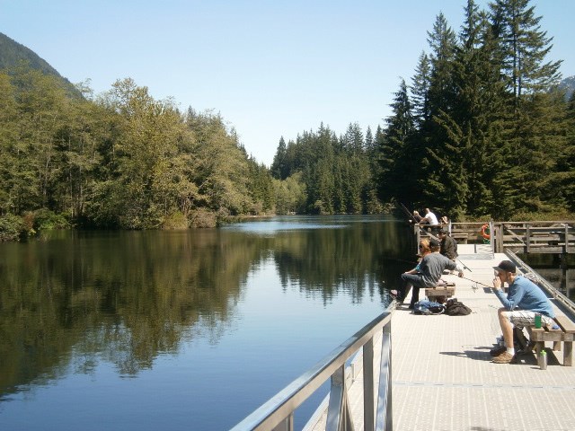 The fishing pier on Rice Lake.