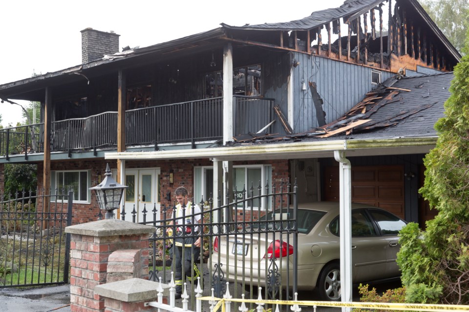 Three people were left homeless after a house fire in Tsawwassen in the early morning hours of Saturday, Sept. 7.