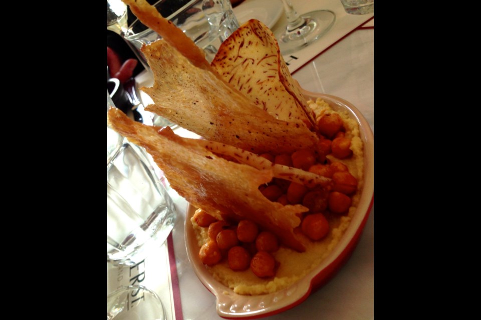 Homer St. crostini and chickpeas.