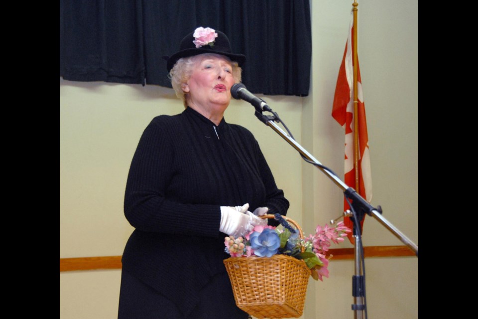 Alannah Jacques on stage at the auditions for Seniors Have Talent. The final show will be on Oct. 5 at the Sapperton Pensioners' Hall in New Westminster.