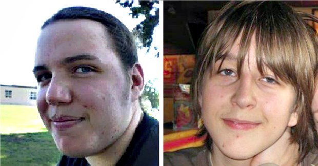 Two Langford youths who brutally raped and murdered 18-year-old Kimberly Proctor in March 2010 were sentenced Monday to life in prison with no possibility of parole for 10 years. Cameron Moffat, 18, left, and Kruse Wellwood, 17, right, were sentenced as adults to the maximum term available for young offenders.