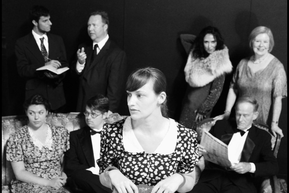Prime suspect: Burnaby's Marie Strom, front and centre, is Gerda Cristow, the primary suspect in the Metro Theatre production of The Hollow. Also from Burnaby is Alison Schamberger (back right), as Lucy Angkatell.