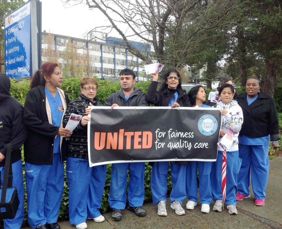 Burnaby hospital info picket