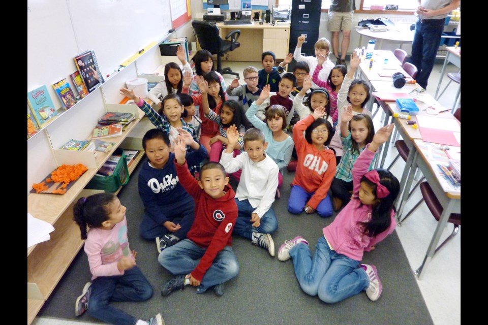 If you’re thankful and you know it, raise your hand: These Grade 3 and 4 students showed a little outside the Xbox thinking when teacher Derek Cockram asked them to write what they were thankful for.