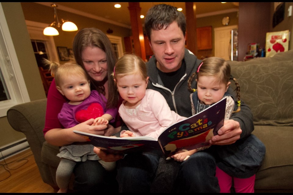 The Westfall family finds time to read and learn, between trips to the library, at events like Books for Breakfast, and with bedtime stories.