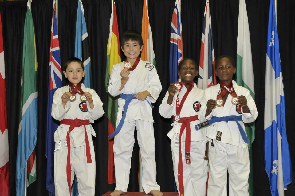 Nine-year-old Jimmy Zaborniak won gold in the 8/9 boys' sparring at the seventh Commonwealth Karate Championships in Montreal last weekend.