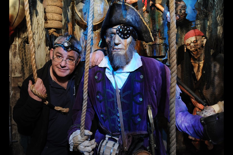 Brad Leith and his friends are putting the finishing touches on their final Halloween haunted house, which attracted more than 15,000 visitors in previous years. photo Dan Toulgoet