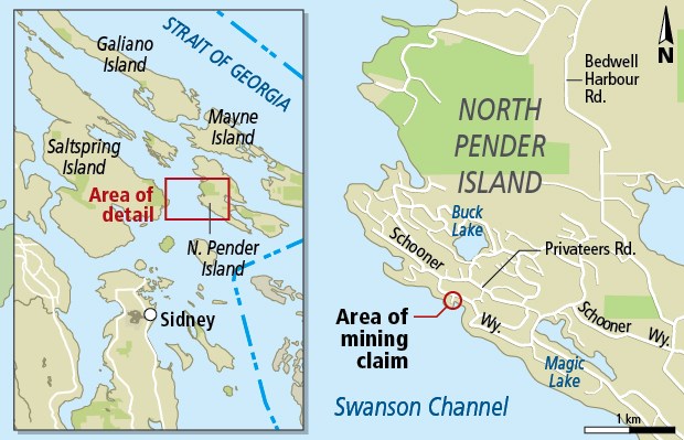 Pender Island mining claim