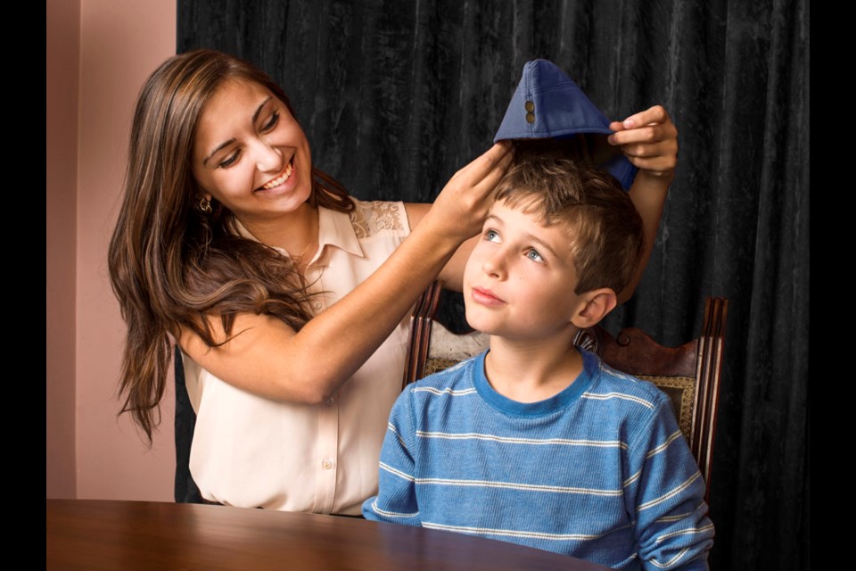 Burnaby's Laura Miller (left) as Claire Summers with Amitai Heyl playing the role of her son Gordie. They're onstage in the United Players' production of Closure at Jericho Arts Centre.