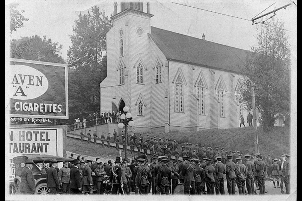 Remembered: A large number of veterans, soldiers and law enforcement attended Doherty's funeral in 1920.