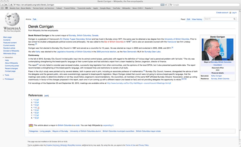 Burnaby wikipedia corrigan
