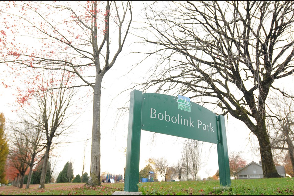 Bobolink Park is near Nanaimo and East 61st Avenue. photo Dan Toulgoet