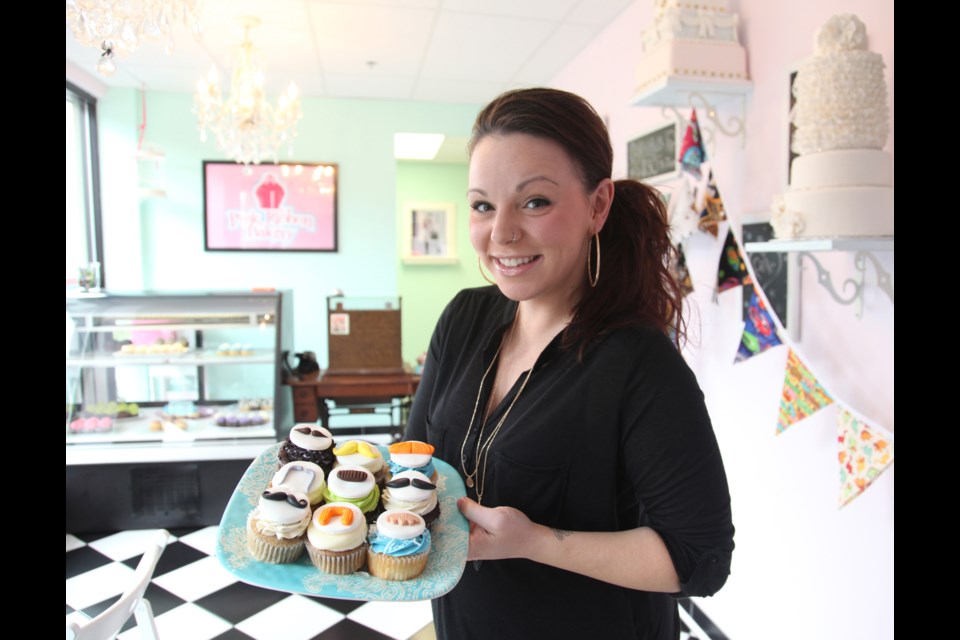 Doing her part: Sheila Comer, whose cupcakes are loved by a number of celebrities – including Snoop Dogg – is selling "moustache" cupcakes for Movember, which raises awareness and funds for men's cancers, including prostate and testicular cancer.