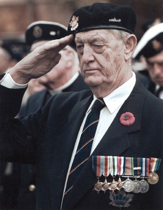 Second World War veteran Lloyd Williams of West Vancouver, pictured here at a Remembrance Day ceremony, was awarded a Canadian Volunteer Service Medal as well as campaign medals for serving in the Atlantic, France, Italy and North Africa.