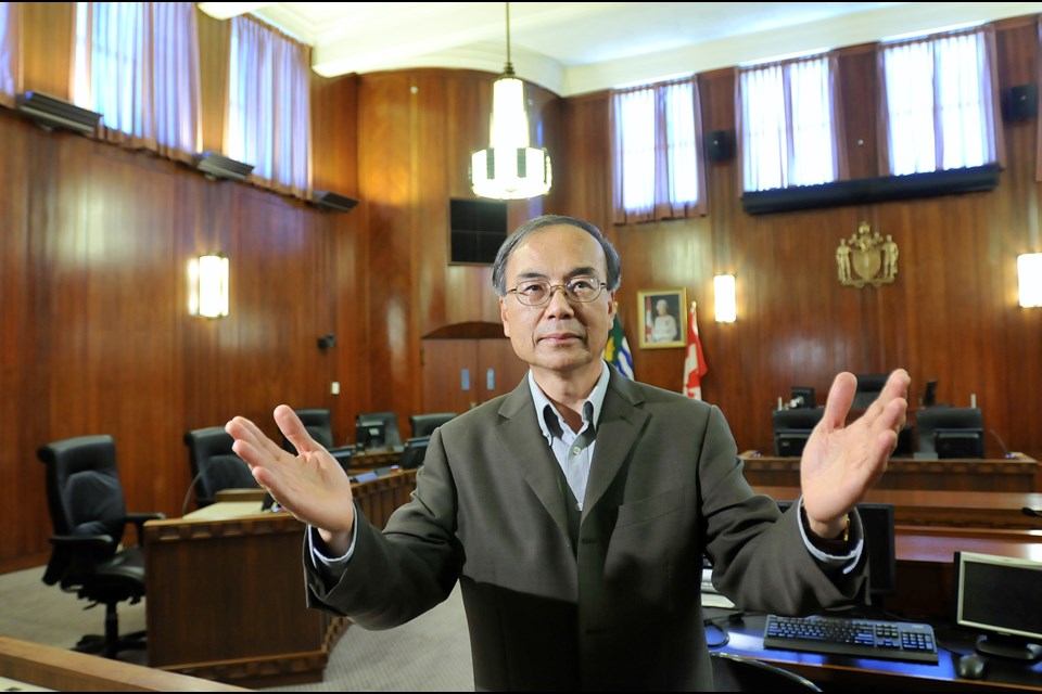 Former Vision councillor George Chow wants readers to be tourists in their own town and identify the whereabouts of a stylish-looking Barrhead urinal, “an engineering marvel,” according to Chow. Look at the second photo posted with this story and send your answers to mhowell@vancourier.com. photo Dan Toulgoet