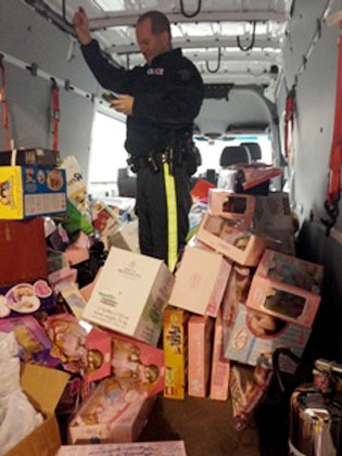 Photos Submitted Richmond RCMP seized a truck load of stolen toys from a family home on Oct. 1.