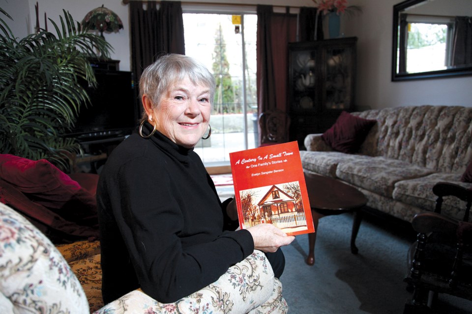 Looking back: Evelyn Sangster Benson's new book was launched Saturday, Nov. 30, from 2 to 4 p.m. at New Westminster Public Library Auditorium. The book, A Century in a Small Town: One Family's Stories, chronicles her pioneer brood's story of life in the Royal City from 1895 to 1993.