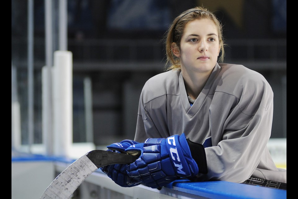 UBC Thunderbird forward Katie Zinn transferred to UBC from Penn State last year and must sit out the beginning of the hockey season. New eligibility rules mean students returning to Canada from an NCAA school will not have to miss a year.