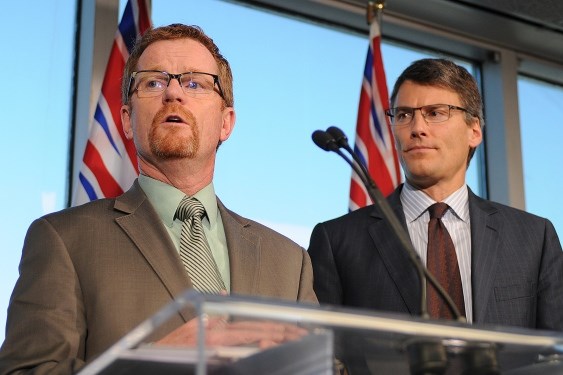 Health Minister Terry Lake and Mayor Gregor Robertson