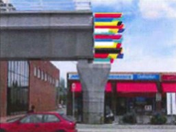 Public art sky train