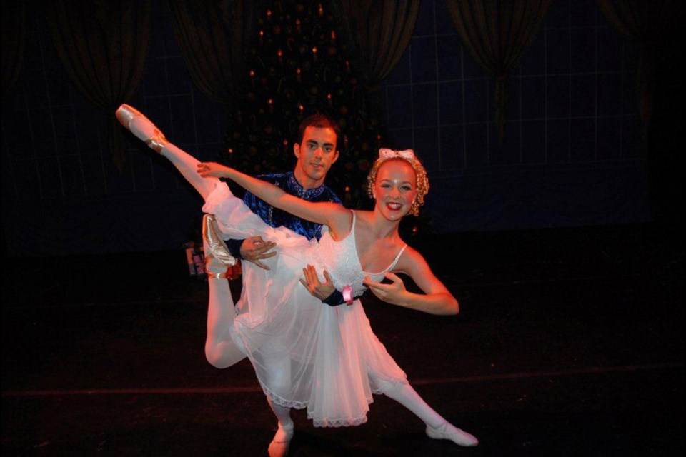 Madison Stocker as Clara with Eloie Homier as Prince in the Royal City Youth Ballet's Nutcracker, onstage in Burnaby Friday, Dec. 6.