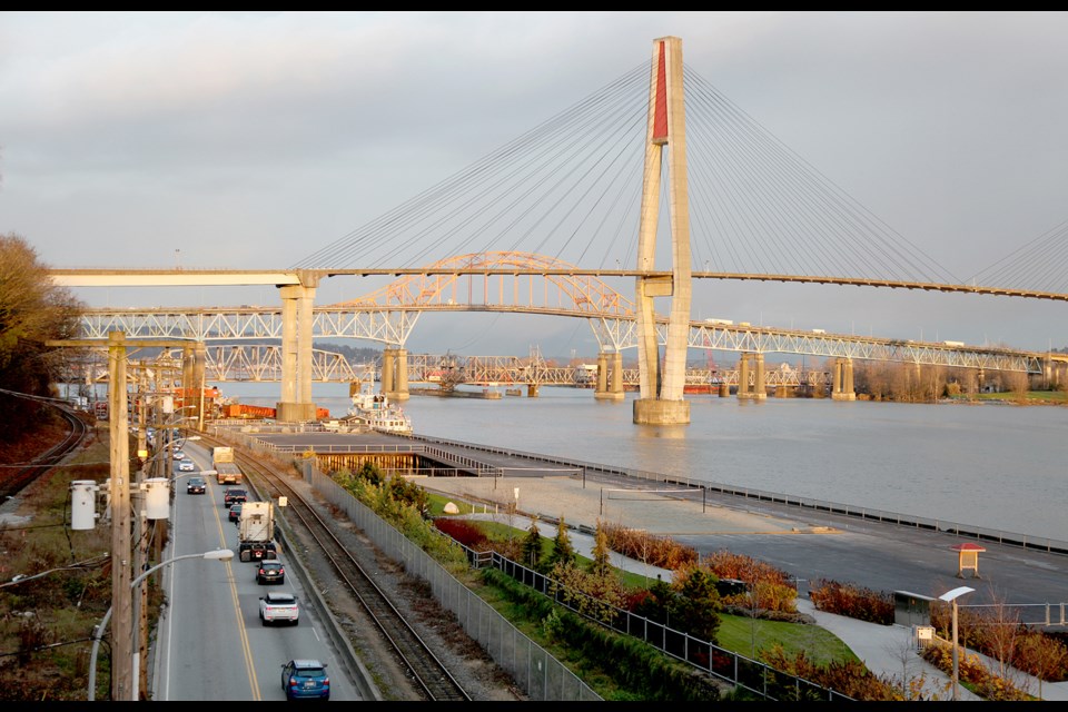 Changing landscape: This view east from the parkade shows where the tower site would be, past the pier park.