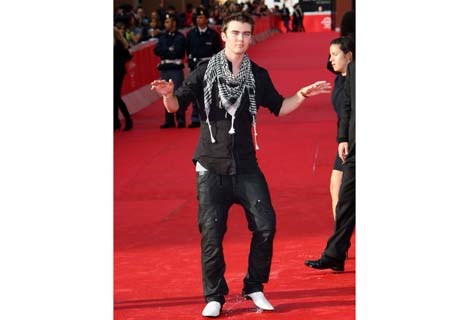 Canadian actor Cameron Bright struts his stuff at the festival.
