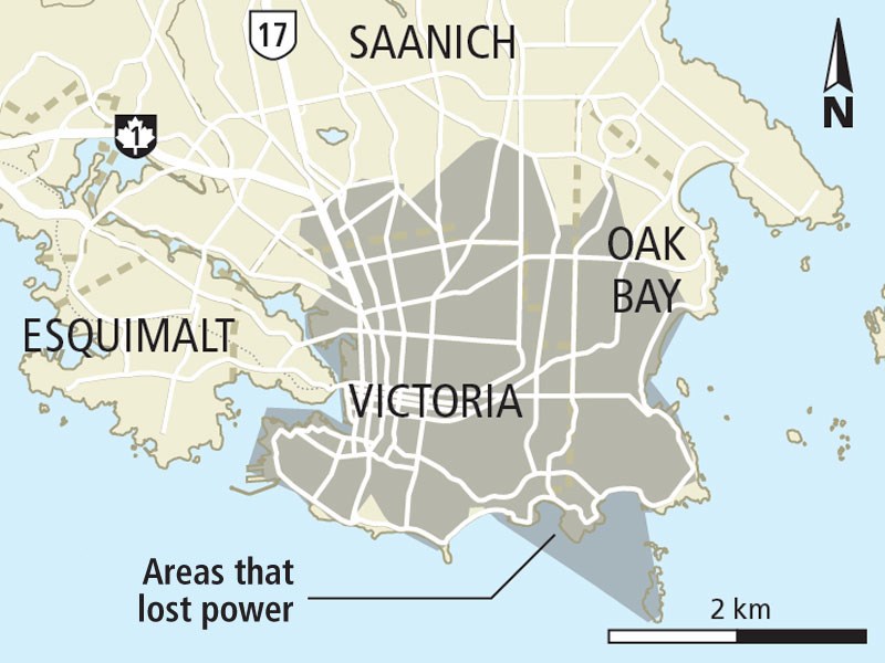 MAP-Areas that lost power