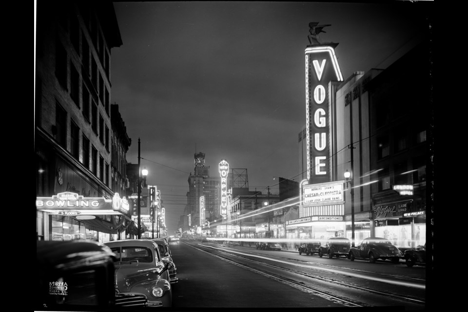 On Aug. 10, 1959, the Vogue Theatre — host of the then-Vancouver Film Festival — was targeted by a safecracker who made off with $2,742 (about $15,000 today). The amount was the total box office and theatre concession profits from the weekend’s film festival showings.