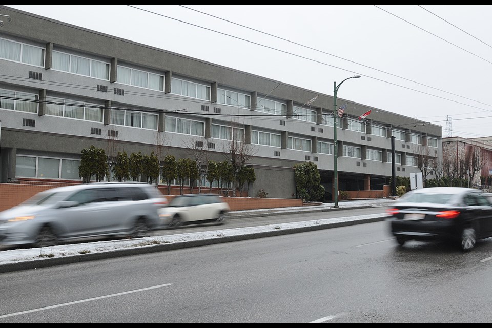 The former Ramada Inn at 3475 East Hastings Street. Photo Dan Toulgoet