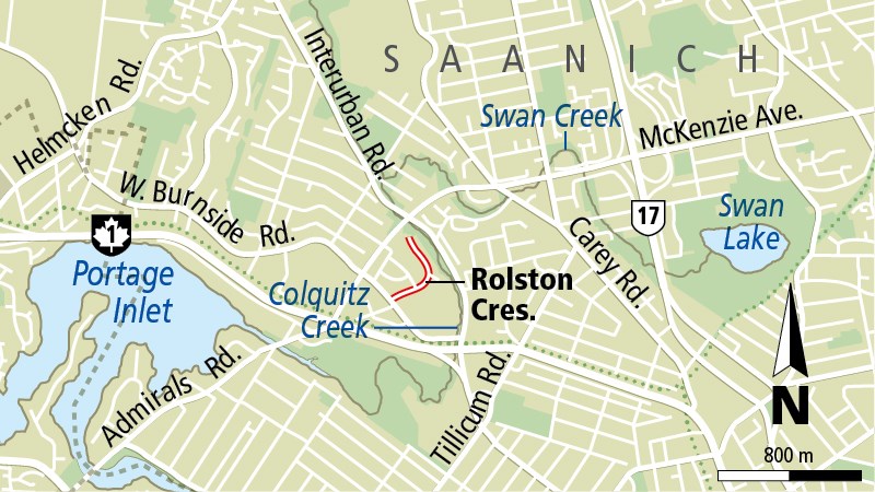 Colquitz oil spill at Rolston Cres.