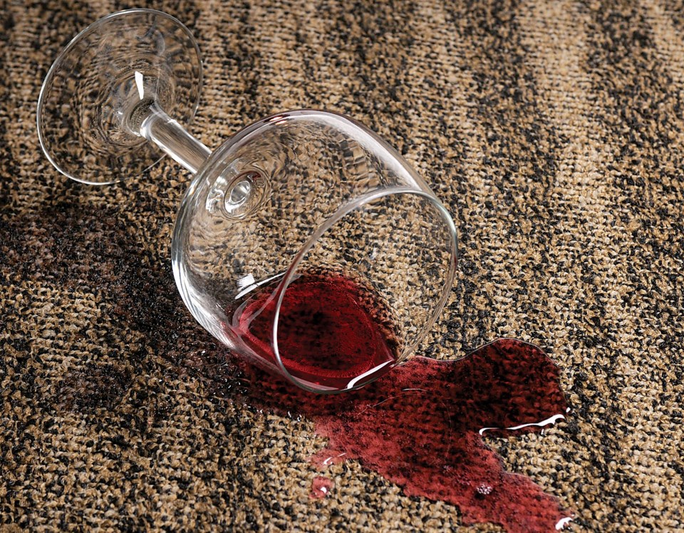 spilled wine